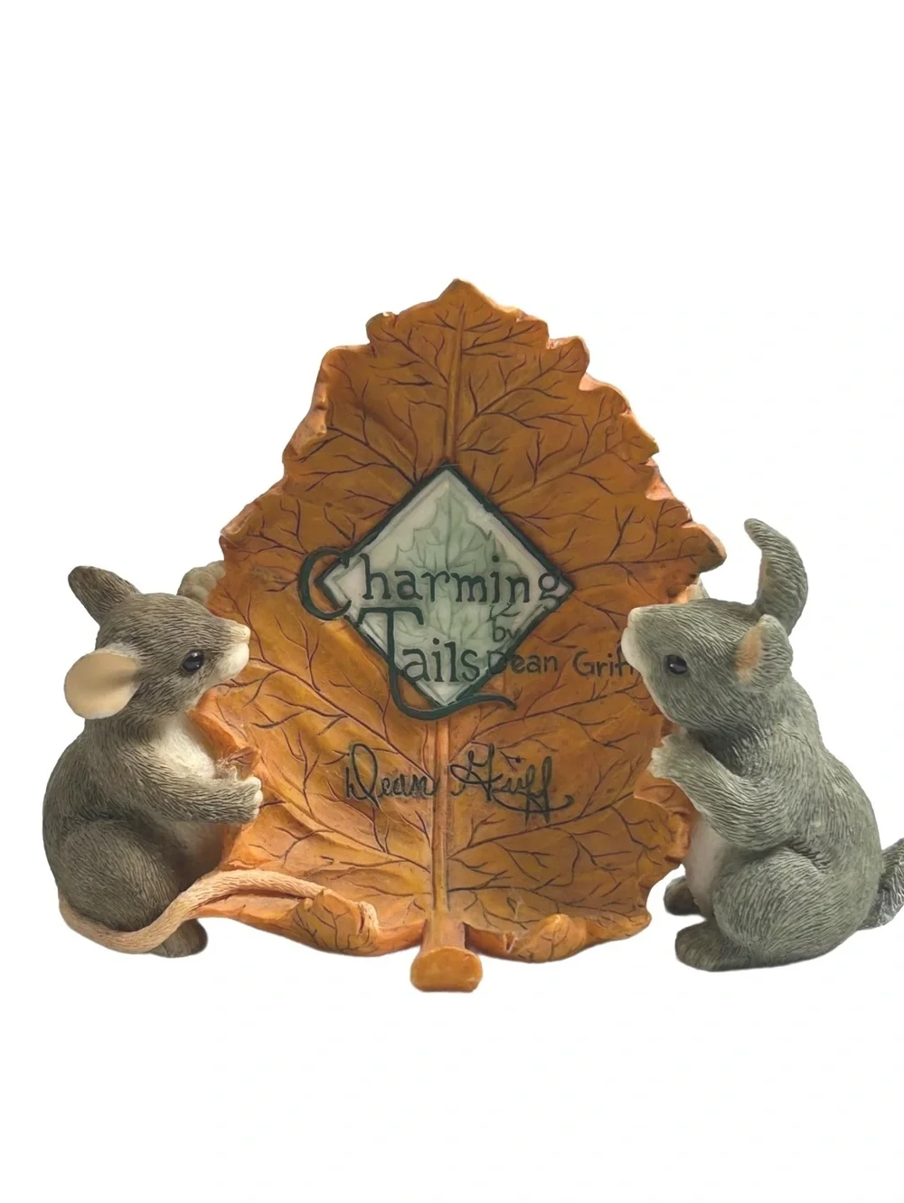 Charming Tails Display Sign with Mice Figurines by Dean Griff